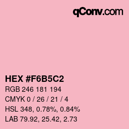 Color code: HEX #F6B5C2 | qconv.com