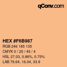 Color code: HEX #F6B987 | qconv.com
