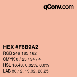 Color code: HEX #F6B9A2 | qconv.com