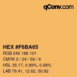 カラーコード: HEX #F6BA65 | qconv.com
