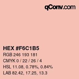 Color code: HEX #F6C1B5 | qconv.com