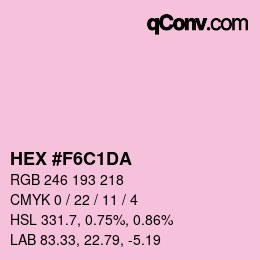 Farbcode: HEX #F6C1DA | qconv.com