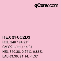 Color code: HEX #F6C2D3 | qconv.com