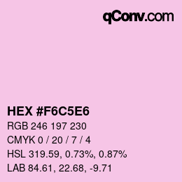 Color code: HEX #F6C5E6 | qconv.com