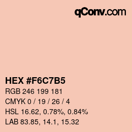 Color code: HEX #F6C7B5 | qconv.com