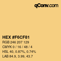 カラーコード: HEX #F6CF81 | qconv.com