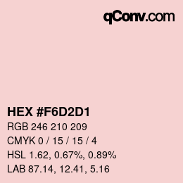 カラーコード: HEX #F6D2D1 | qconv.com