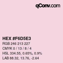 Color code: HEX #F6D5E3 | qconv.com