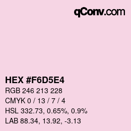 Color code: HEX #F6D5E4 | qconv.com