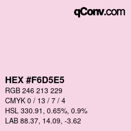 Color code: HEX #F6D5E5 | qconv.com