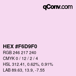 カラーコード: HEX #F6D9F0 | qconv.com