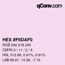 颜色代码: HEX #F6DAF0 | qconv.com