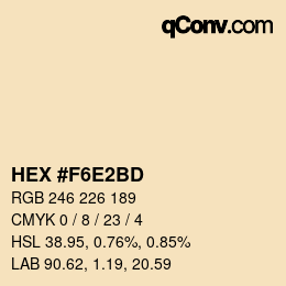 カラーコード: HEX #f6e2bd | qconv.com