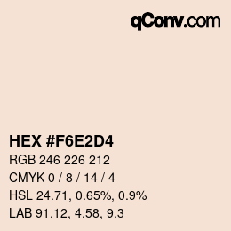 Color code: HEX #F6E2D4 | qconv.com