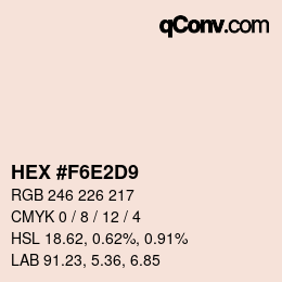 Farbcode: HEX #F6E2D9 | qconv.com