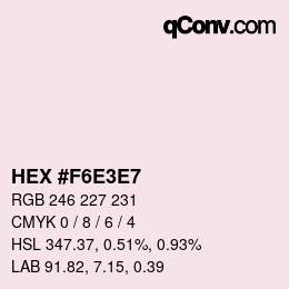 Color code: HEX #F6E3E7 | qconv.com