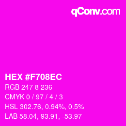Color code: HEX #F708EC | qconv.com