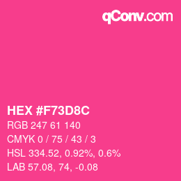 Color code: HEX #F73D8C | qconv.com