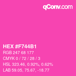 Color code: HEX #F744B1 | qconv.com