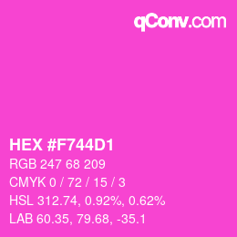カラーコード: HEX #F744D1 | qconv.com