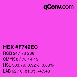 Farbcode: HEX #F749EC | qconv.com
