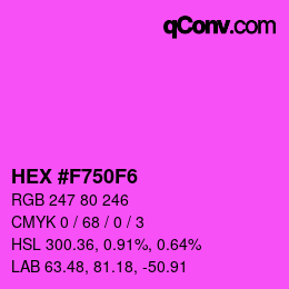 Color code: HEX #F750F6 | qconv.com
