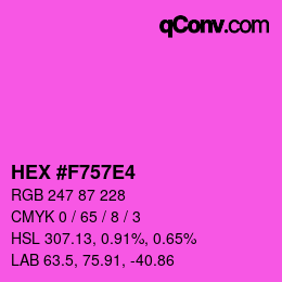 カラーコード: HEX #F757E4 | qconv.com