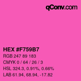 Color code: HEX #F759B7 | qconv.com