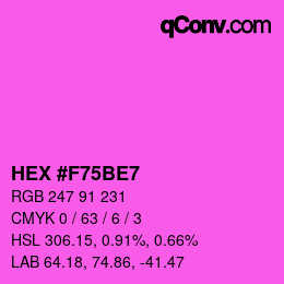 Color code: HEX #F75BE7 | qconv.com
