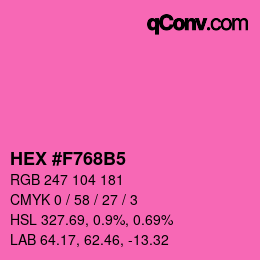 Color code: HEX #F768B5 | qconv.com