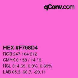 Color code: HEX #F768D4 | qconv.com