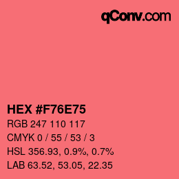 Color code: HEX #F76E75 | qconv.com