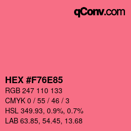Color code: HEX #F76E85 | qconv.com
