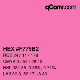 Color code: HEX #F775B2 | qconv.com