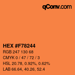 カラーコード: HEX #F78244 | qconv.com