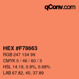 カラーコード: HEX #F78663 | qconv.com