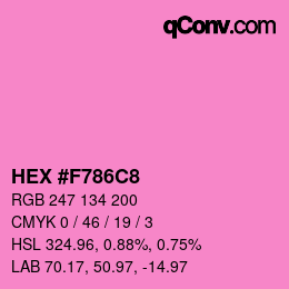 Farbcode: HEX #F786C8 | qconv.com