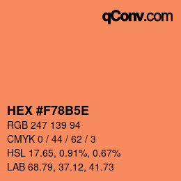 Code couleur: HEX #F78B5E | qconv.com