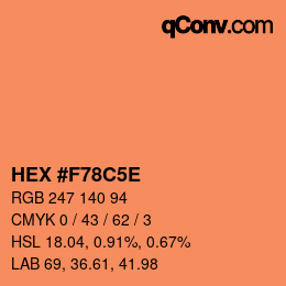 Código de color: HEX #F78C5E | qconv.com