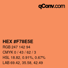 Código de color: HEX #F78E5E | qconv.com