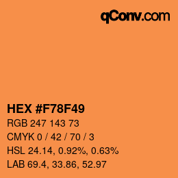 Farbcode: HEX #F78F49 | qconv.com