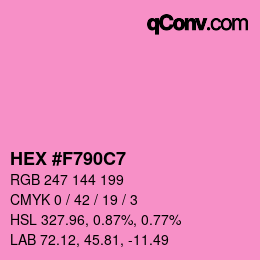 Código de color: HEX #F790C7 | qconv.com