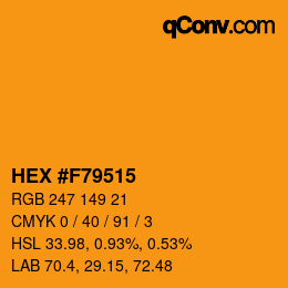 Color code: HEX #F79515 | qconv.com