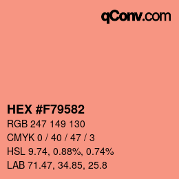 Color code: HEX #F79582 | qconv.com