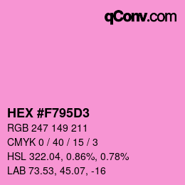 Color code: HEX #F795D3 | qconv.com