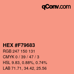 Color code: HEX #F79683 | qconv.com