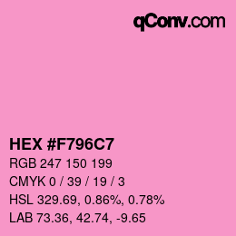 カラーコード: HEX #F796C7 | qconv.com