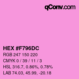 Color code: HEX #F796DC | qconv.com