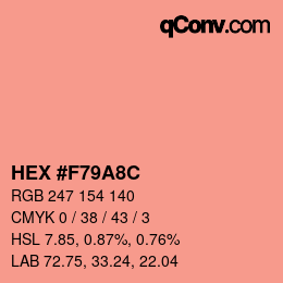 Color code: HEX #F79A8C | qconv.com