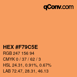 Farbcode: HEX #F79C5E | qconv.com